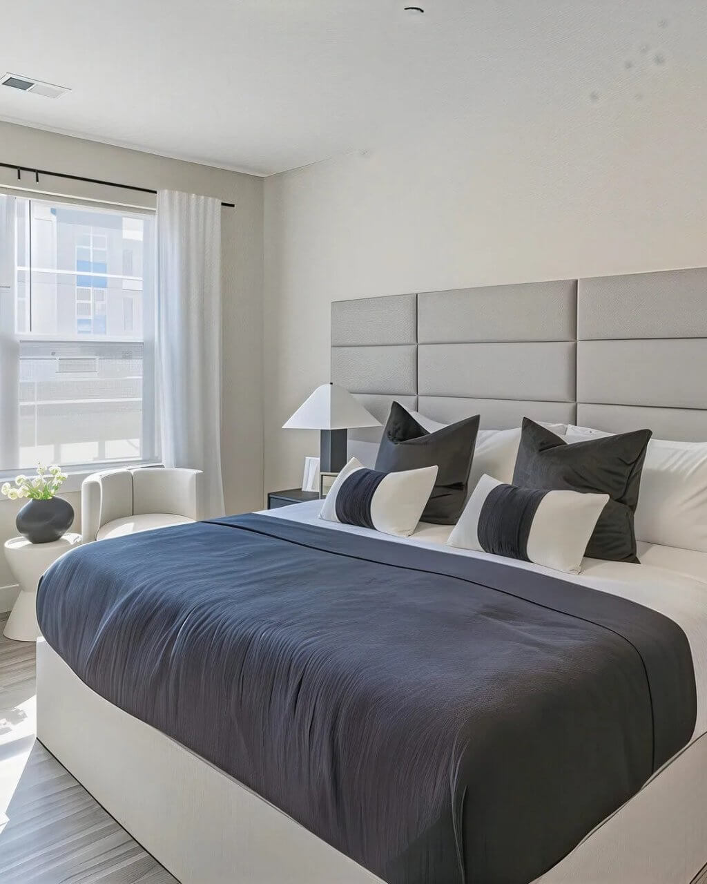 bedroom at the paragon apartments in jackson